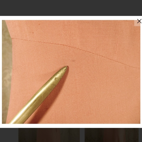 Vintage Givenchy Nouvelle Pastel Apricot Peach Silk Slip Sheath Dress - Picture 11 of 11